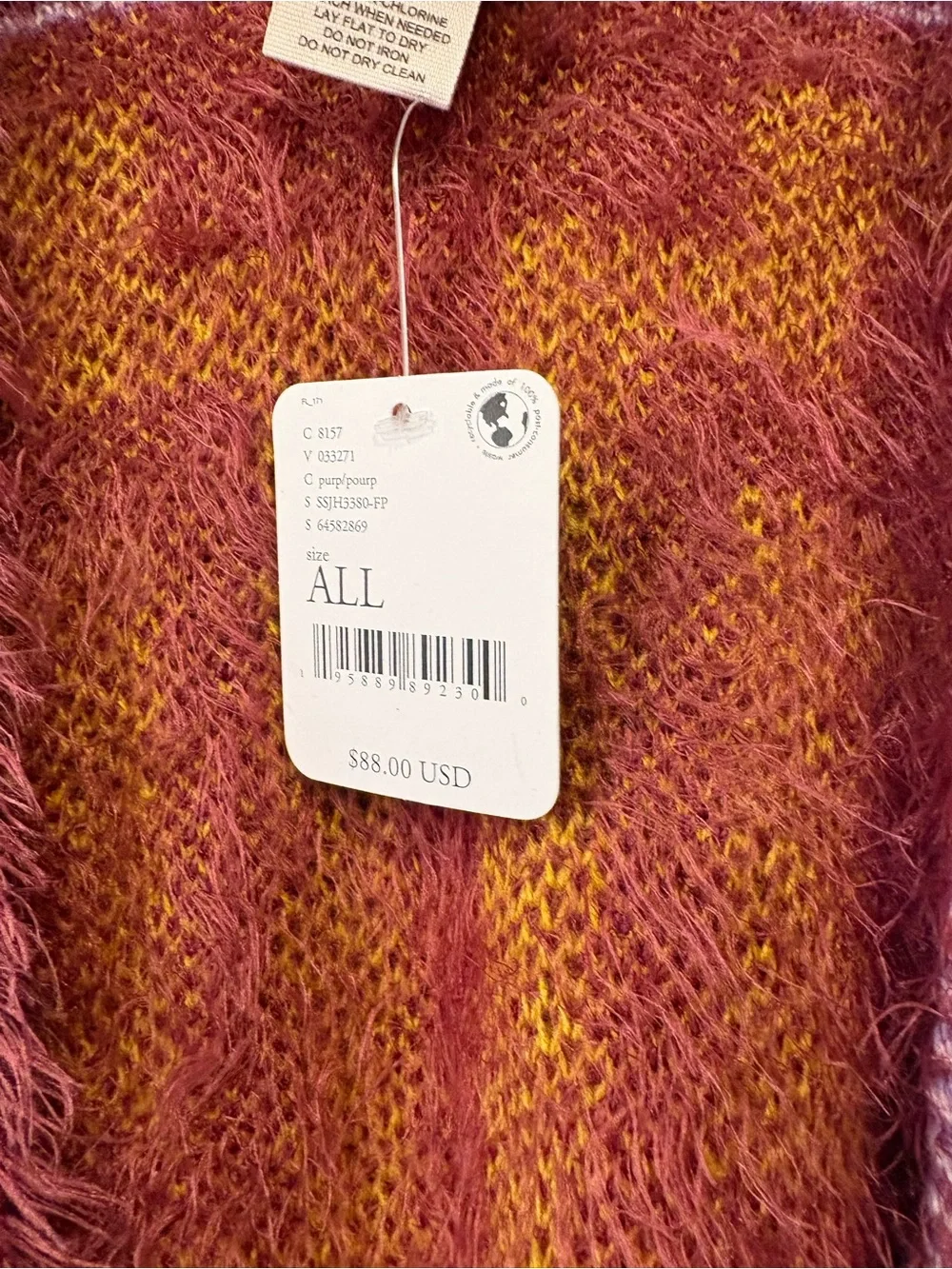 Free People $88 NWT P2P 26-33” Diamondback Cozy Kimono Poncho Cardigan OS